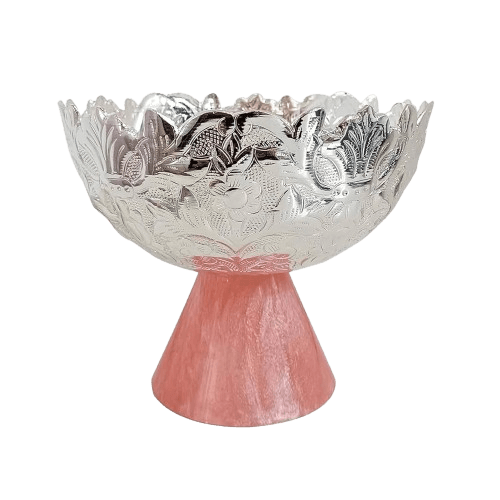 S.STEEL & WOOD BOWL (SILVER & NATURAL)